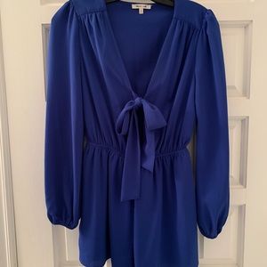 Blue romper bow